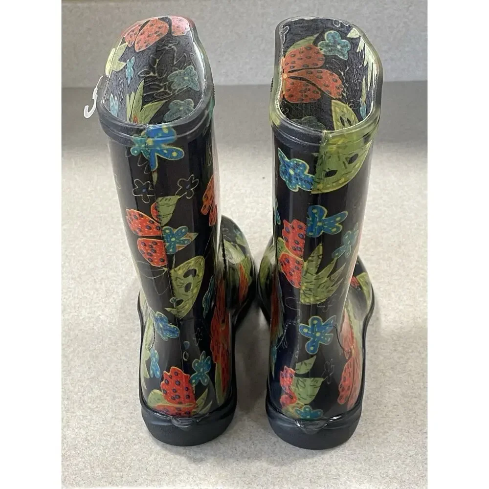 NWOT -Sloggers Women's 6 Waterproof Rain and Garden Boot Comfort Insole- Floral